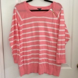 Nautica Pink Striped Top